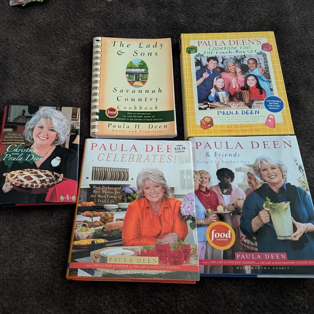Paula Deen Cookbook Lot 5 Southern Cooking Celebrates Friends Christmas Savannah